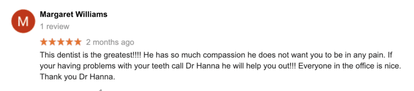 A person with a quote from dr. Hanna
