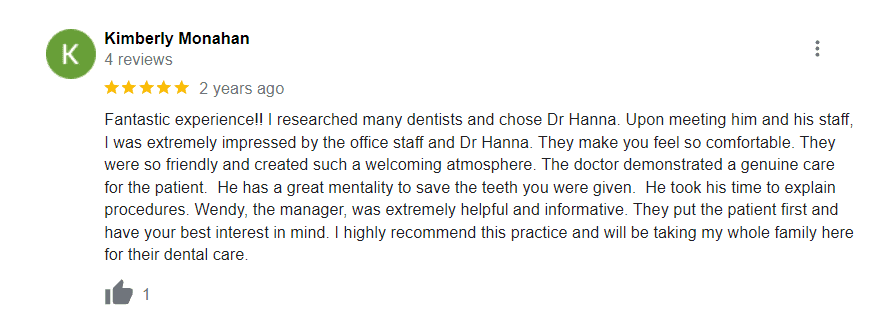 A review of dr hanna 's practice