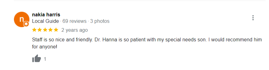 A person 's comments on the doctor. Hanna is so patient with my spina bifida